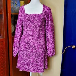 Free People Purple floral Print Dress